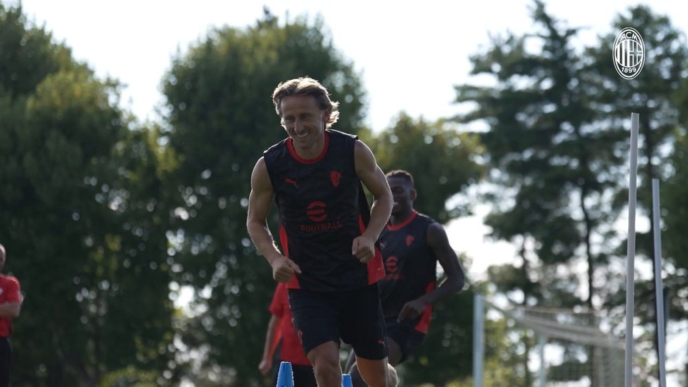 Primo allenamento di Modric con il Milan. DUGOUT