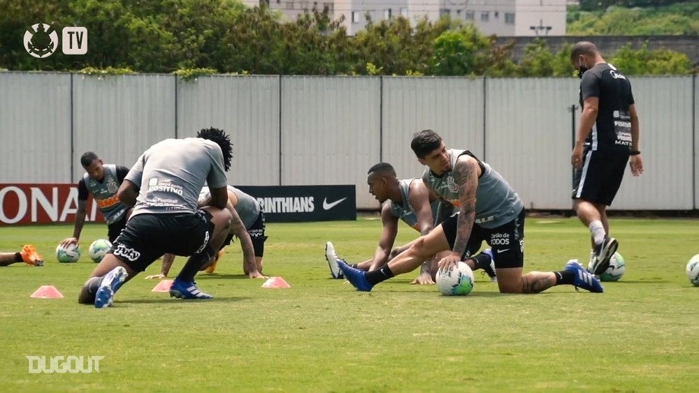 Last training session of Corinthians before traveling to Fortaleza. DUGOUT