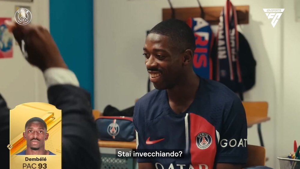 Dembele scherza sul sulla sua velocità in EAFC. Dugout