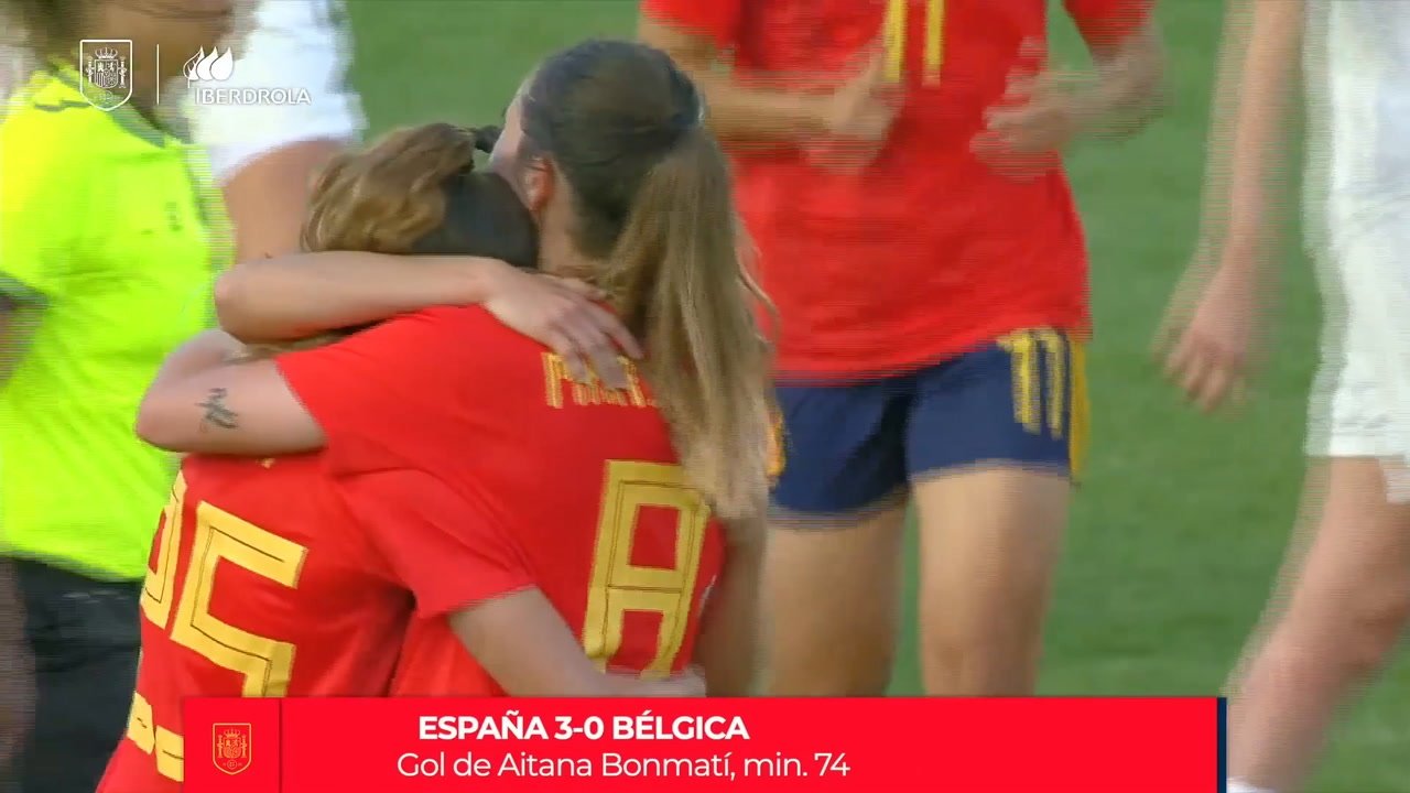 Aitana Bonmatí anotó el tercer tanto de España. DUGOUT