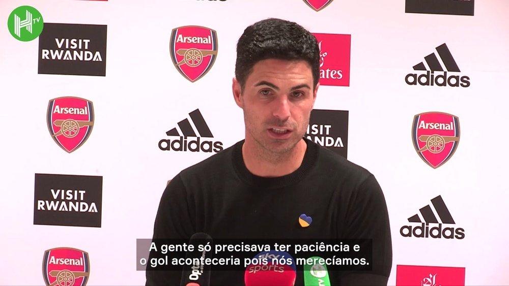 Arteta elogia o desempenho de Magalhães.AFP