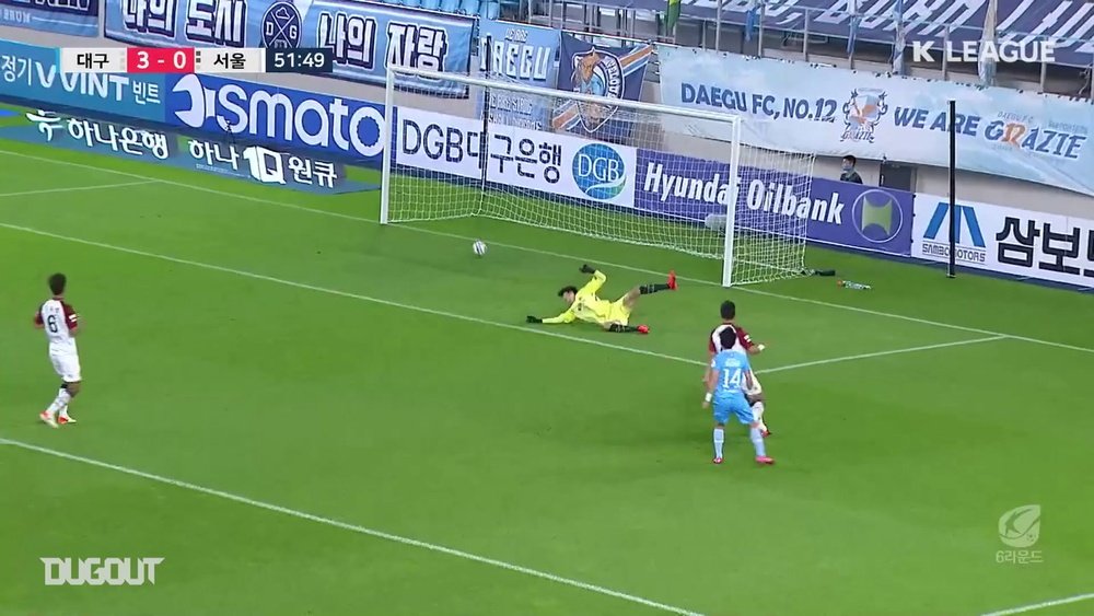 Nishi got a superb assist in Daegu's 6-0 win over Seoul. DUGOUT