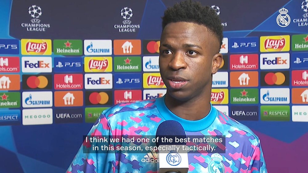 Vinicius Jr speaks on Real Madrid's away win over Shakhtar Donetsk. DUGOUT
