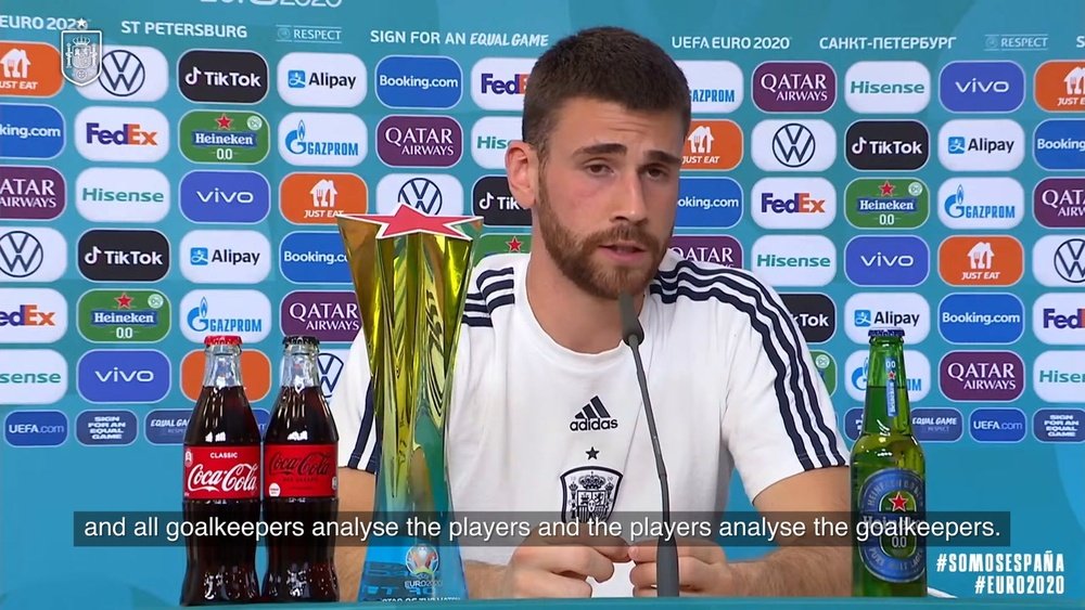Interview with Spanish goalkeeper Unai Simon. DUGOUT