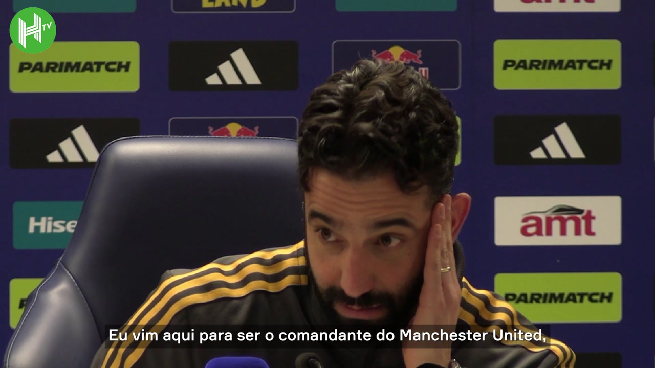 Rúben Amorim: 'Não sou Conte ou Mourinho, mas sou o técnico do United'