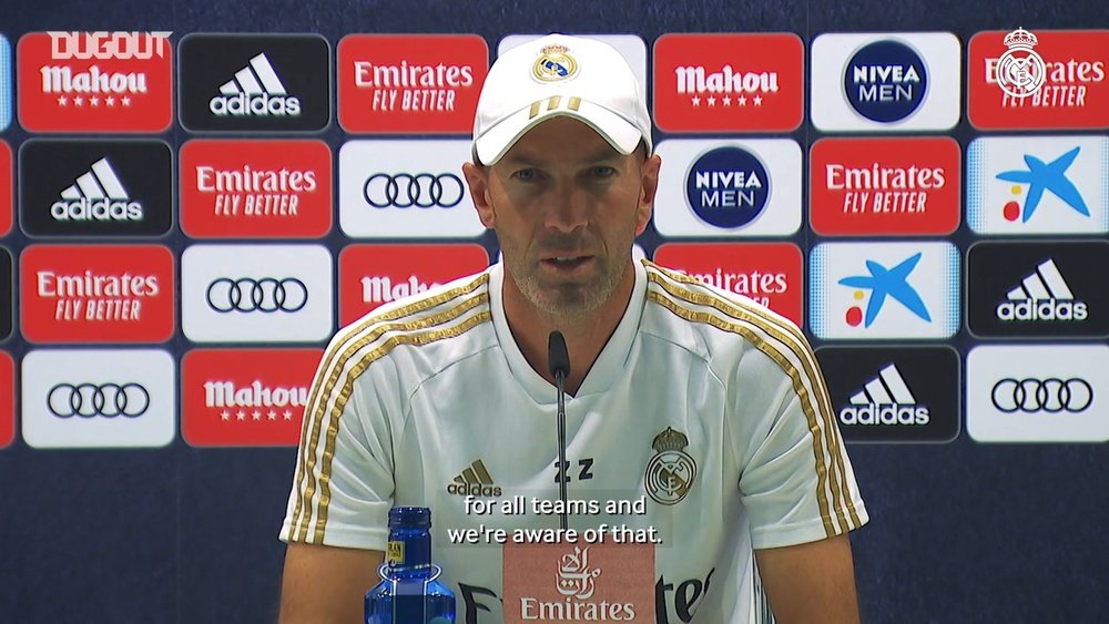 Zidane spoke to the media before the Athletic Bilbao match. DUGOUT