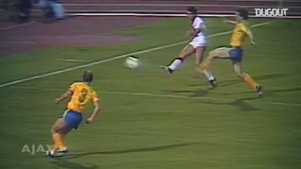 Van Basten scored for Ajax. DUGOUT