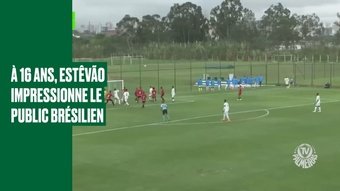 Estêvão, la nouvelle pépite de Palmeiras. dugout