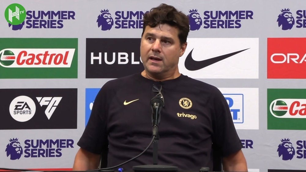 Chelsea's Pochettino spoke about how he wanted to build a competitive team. Screenshot/DUGOUT