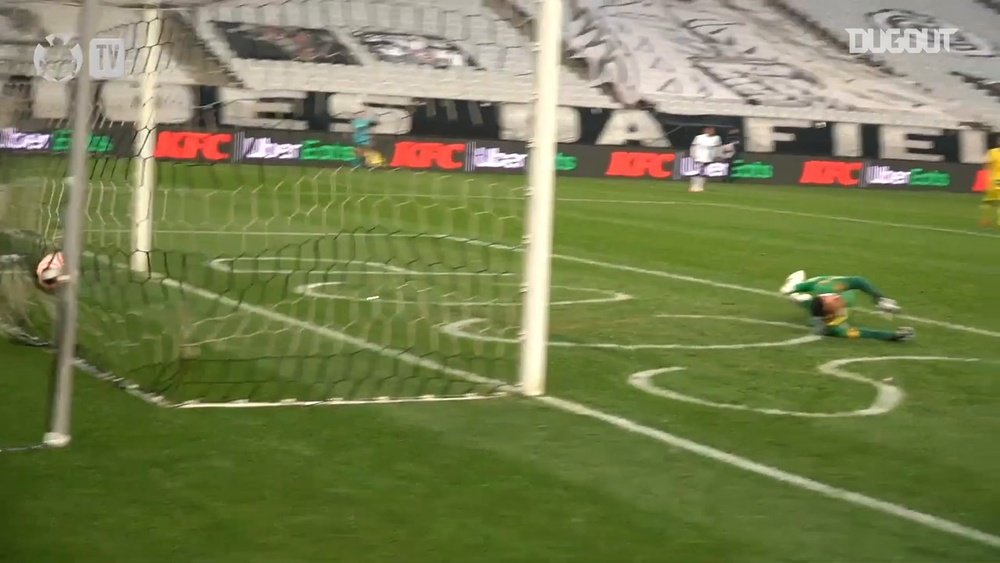 Éderson faz o gol da vitória do Corinthians sobre o Mirassol. DUGOUT