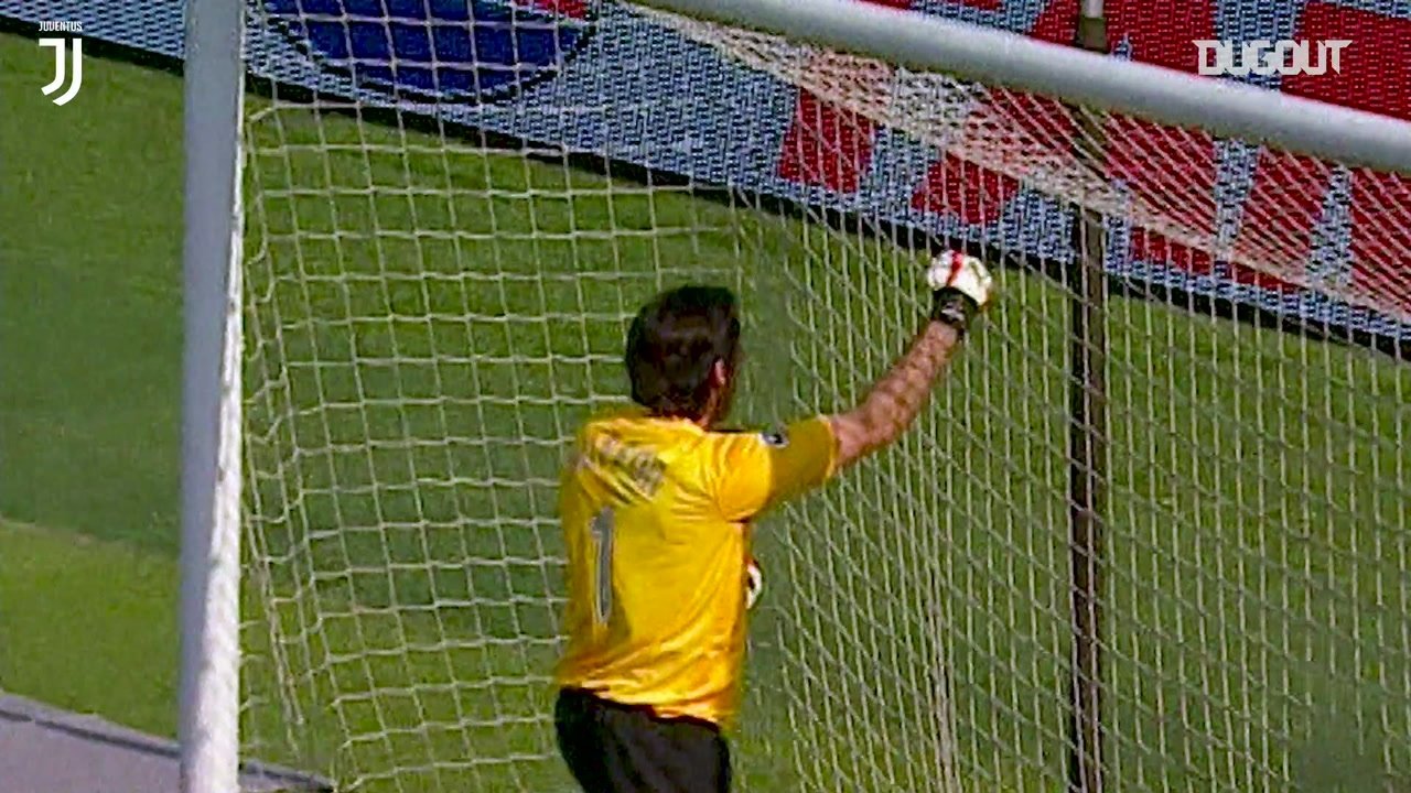Buffon made a stunning double save. DUGOUT