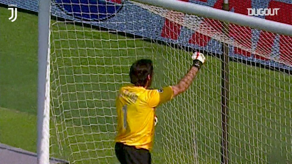 Buffon made a stunning double save. DUGOUT