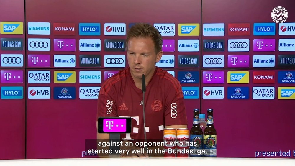 Nagelsmann previews Bayern's Super Cup final. DUGOUT