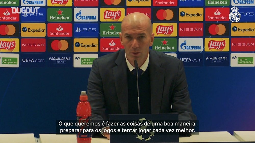 Zidane fala sobre a entrega dos jogadores do Real Madrid. DUGOUT