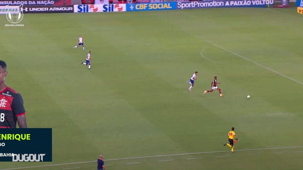 Bruno Henrique scored the opening goal for Flamengo against Bahia. DUGOUT