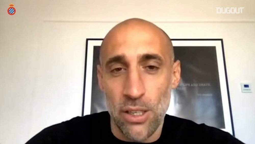 Zabaleta se mostró orgulloso de haber jugado en el Espanyol. Captura/Dugout