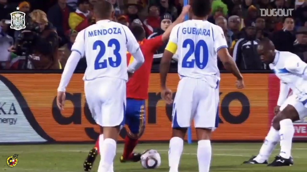 Villa marcó el primer gol de España en el Mundial de Sudáfrica. DUGOUT