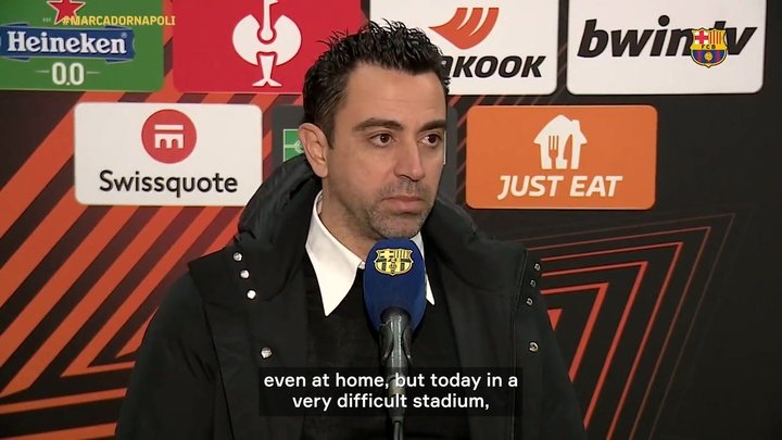 VIDEO: Xavi pleased with huge win over Napoli