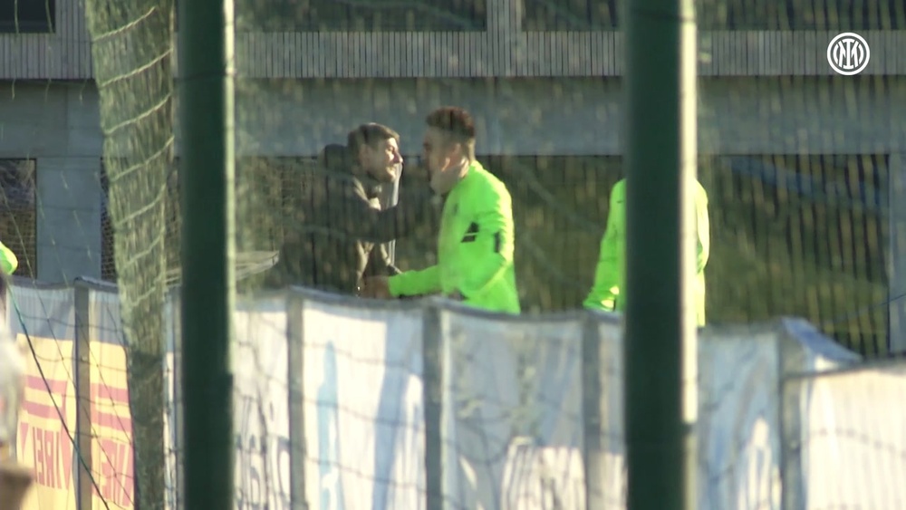 L'ultimo allenamento dell'Inter in vista dello Shakhtar Donetsk. Dugout