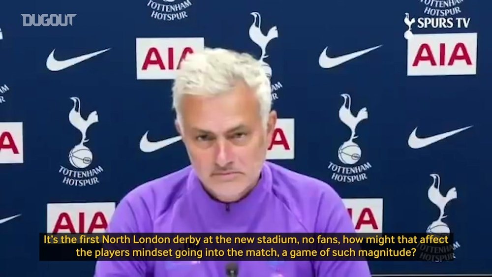 Mourinho spoke before the match. DUGOUT