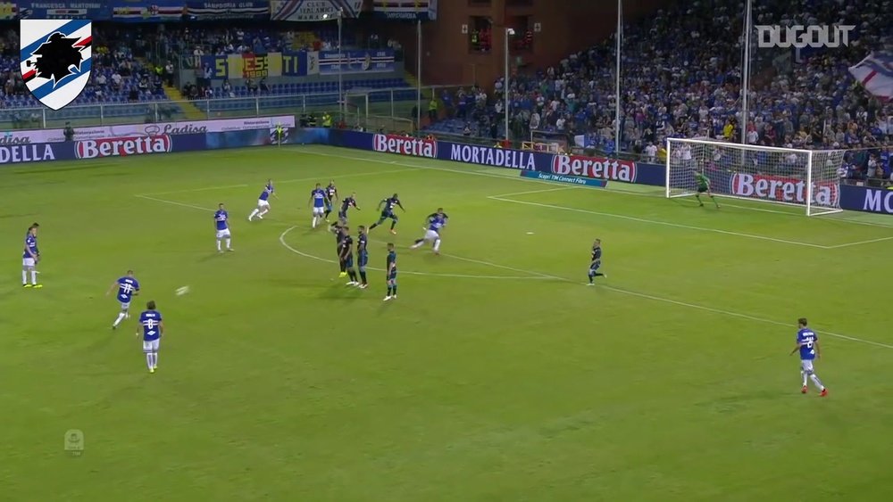 La prodezza di tacco di Quagliarella contro il Napoli. Dugout
