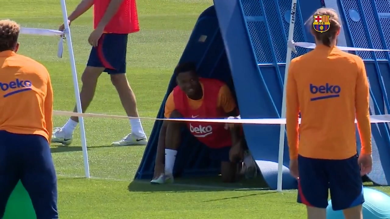 Barca training before Celta on Wednesday. DUGOUT