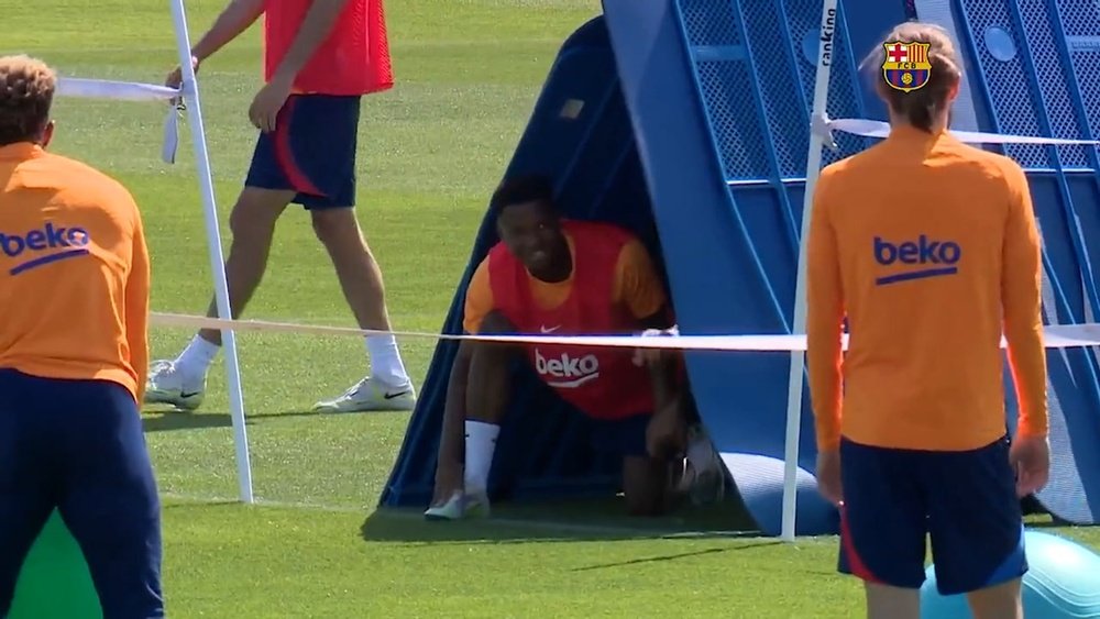 Barca training before Celta on Wednesday. DUGOUT