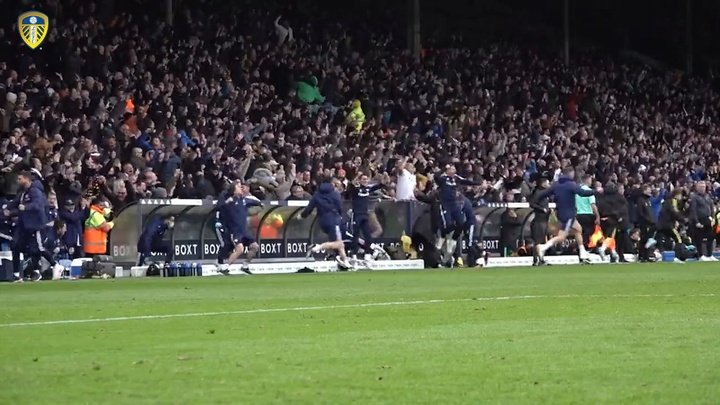 VIDEO: Wild dugout celebrations as Leeds defeat Norwich