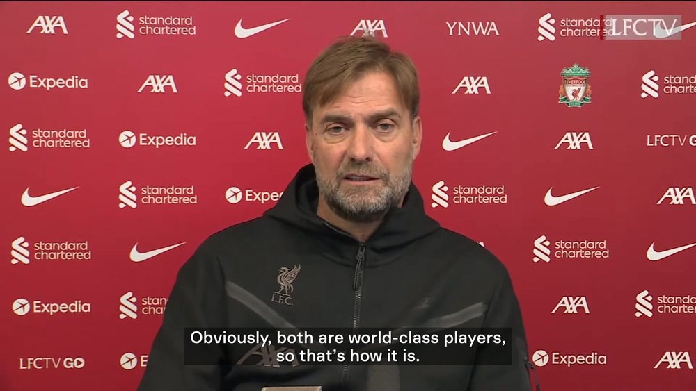 Jurgen Klopp is not a fan of comparing Cristiano and Salah. DUGOUT