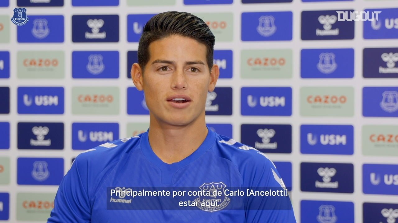 James Rodríguez projeta grande temporada com Ancelotti no Everton. DUGOUT