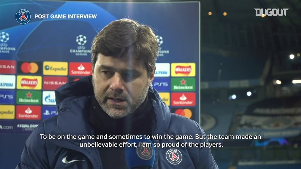 Pochettino has spoken after his side's 2-0 loss against City in the UCL. DUGOUT