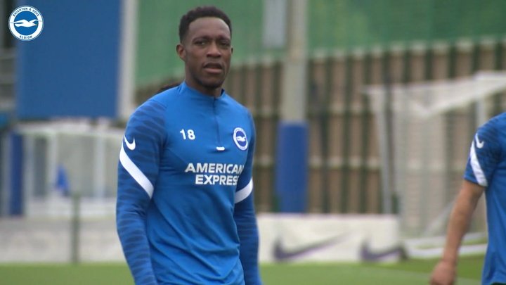 VIDEO: Lamptey and Welbeck in training ahead of Watford