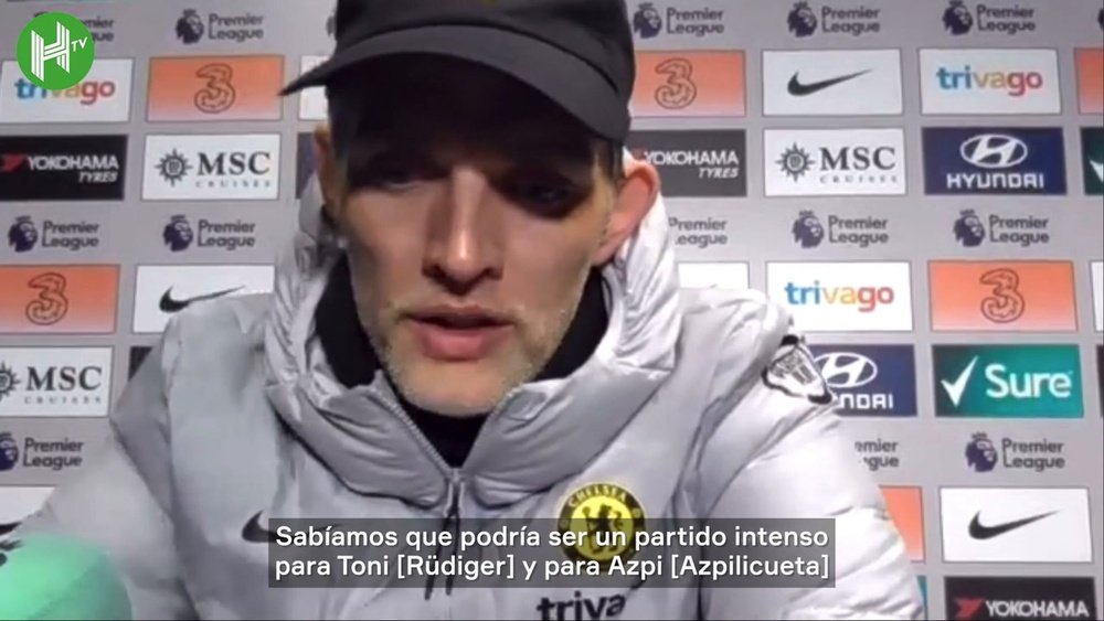 VÍDEO: Tuchel elogió el trabajo de Rüdiger ante el Leeds. Dugout