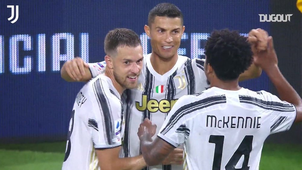 O primeiro gol de Cristiano Ronaldo pela Juventus em 2020/21. DUGOUT