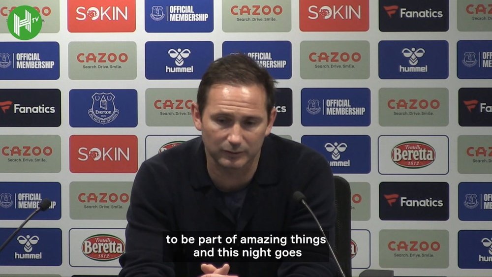 Frank Lampard praised his team following Everton's dramatic fightback v Palace. DUGOUT