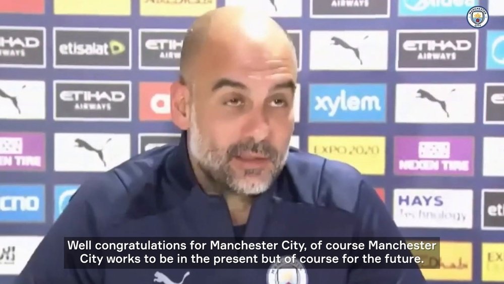 Pep Guardiola is pleased to get the signing of Julian Alvarez. DUGOUT