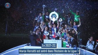La carrière de Verratti au PSG. Dugout