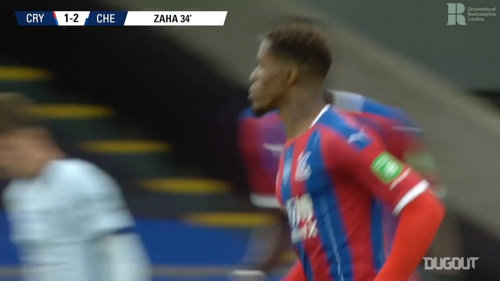 Wilfried Zaha scored an excellent goal in the loss to Chelsea. DUGOUT