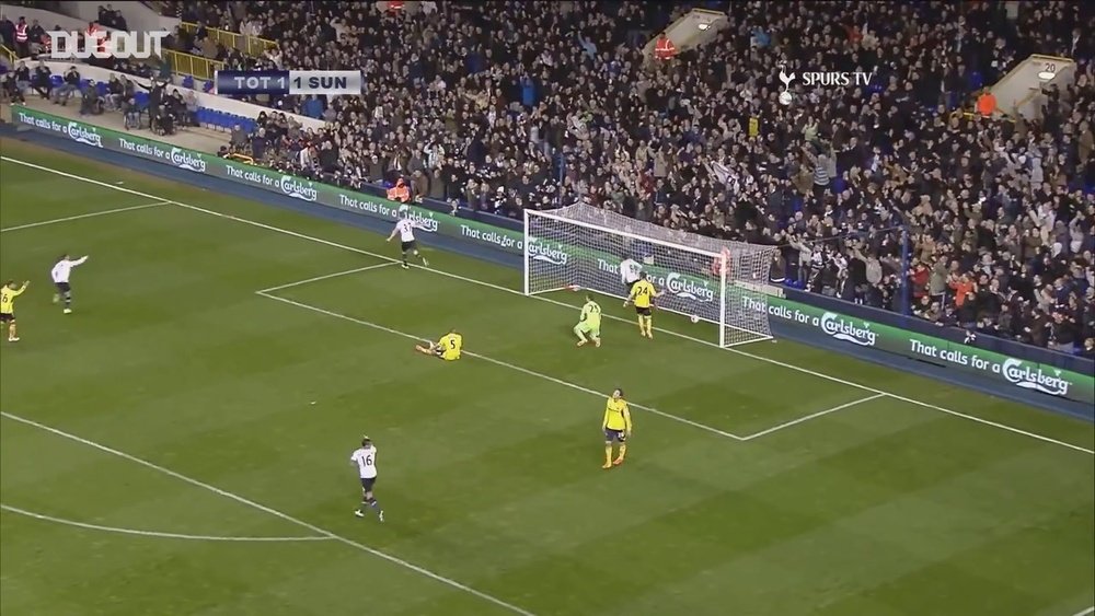 O primeiro gol de Harry Kane na Premier League. DUGOUT