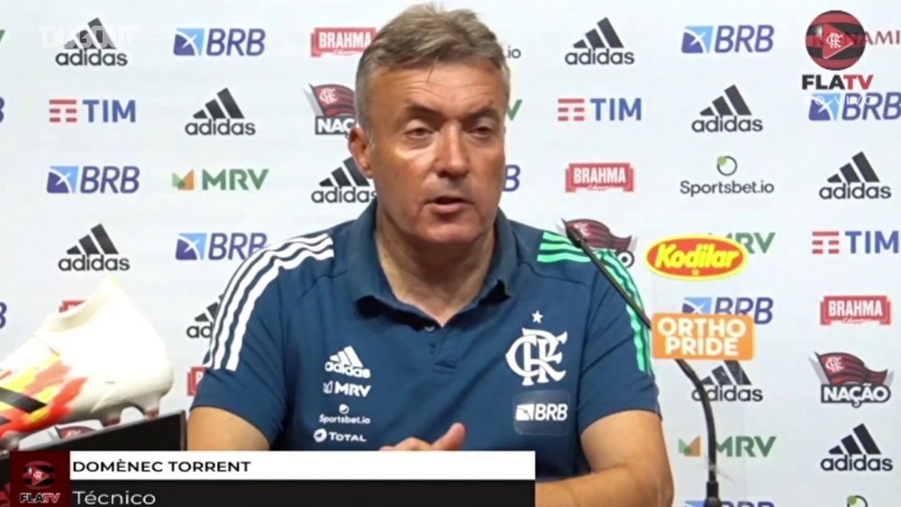 Domènec Torrent vive momento de questionamentos no comando do Flamengo. DUGOUT