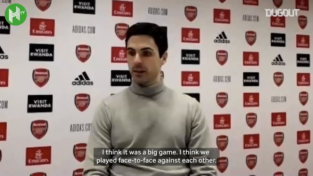 Arteta: 'A draw was a fair result'. DUGOUT