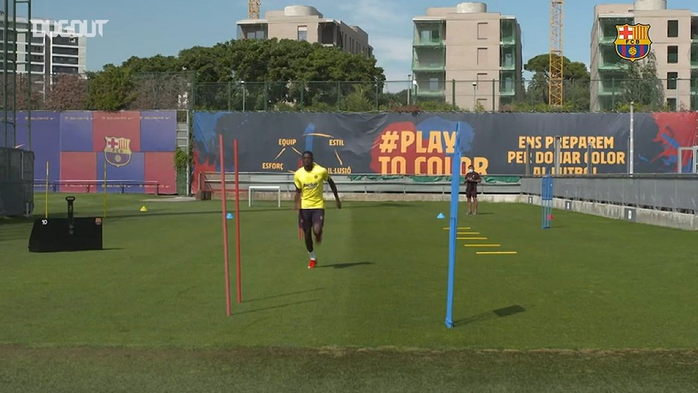 VIDEO: Dembélé continues recovery at Ciutat Esportiva. DUGOUT