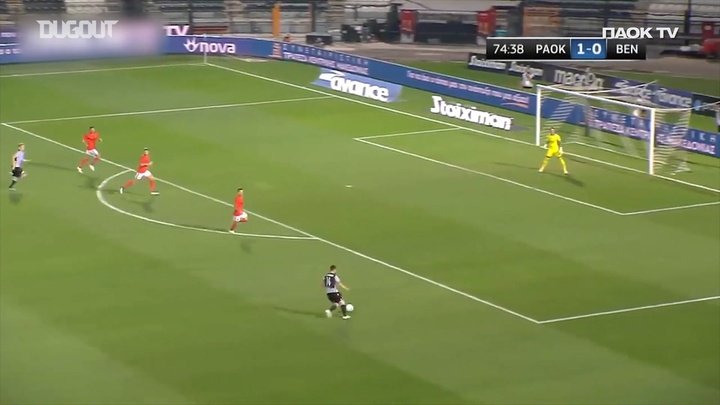 VIDEO: Živković finishes Giannoulis' great pass v Benfica