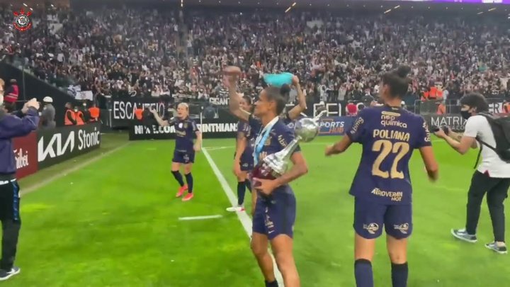 VÍDEO: Confira a festa do Corinthians Campeão Paulista Feminino 2021