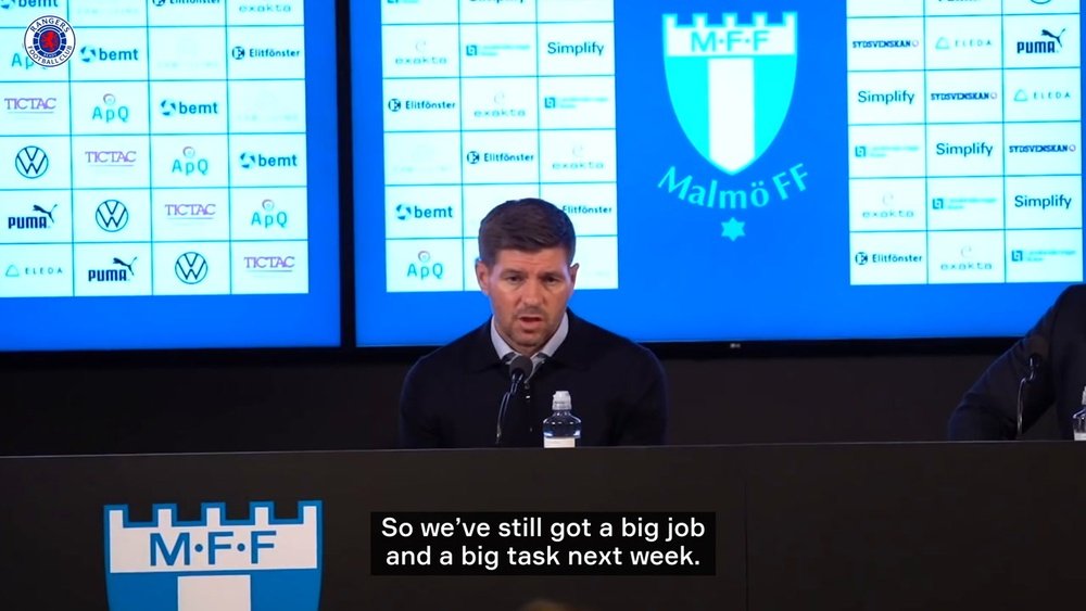 Steven Gerrard retained hope after Rangers lost 2-1 to Malmo. DUGOUT