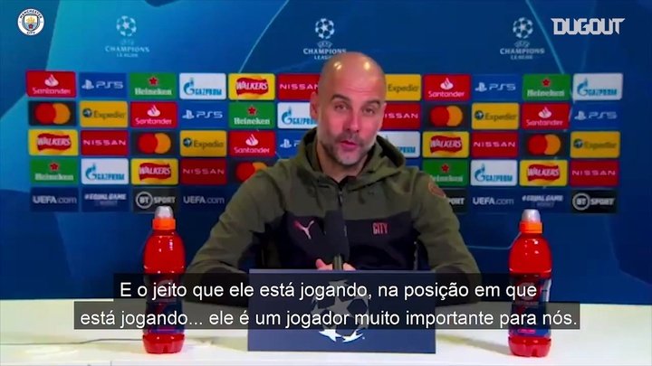 VÍDEO: Guardiola fala sobre Bernardo Silva no Manchester City