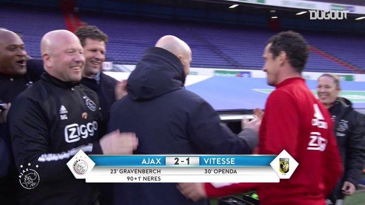 L'Ajax festeggia la vittoria della KNVB Cup