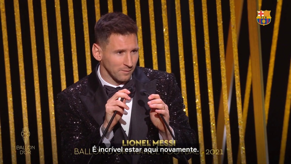 Veja o discurso de Messi ao ganhar a sétima Bola de Ouro.
