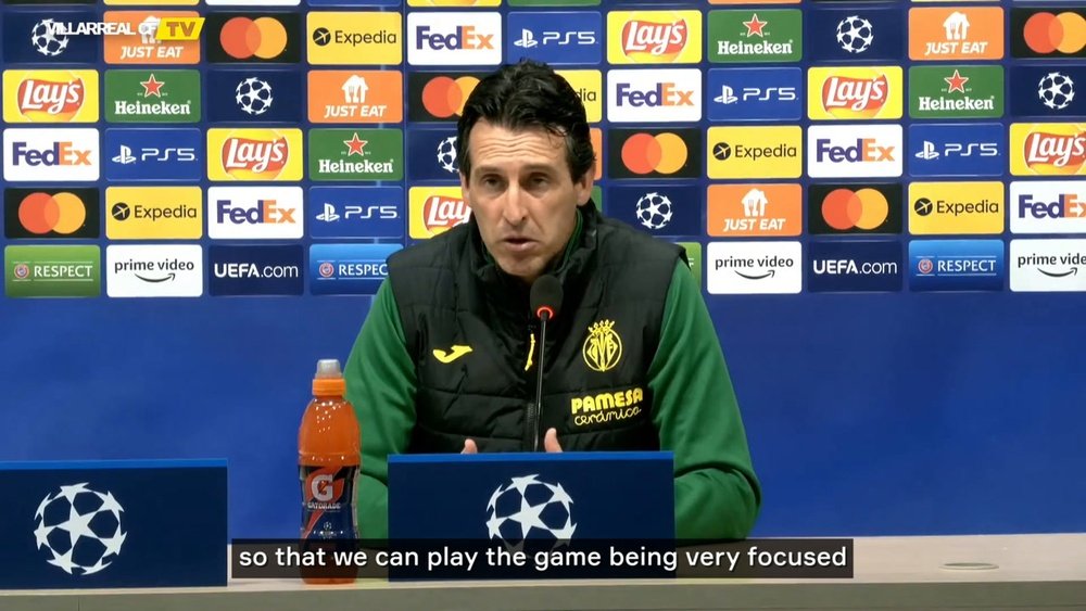 Emery ahead of the Bayern match. DUGOUT