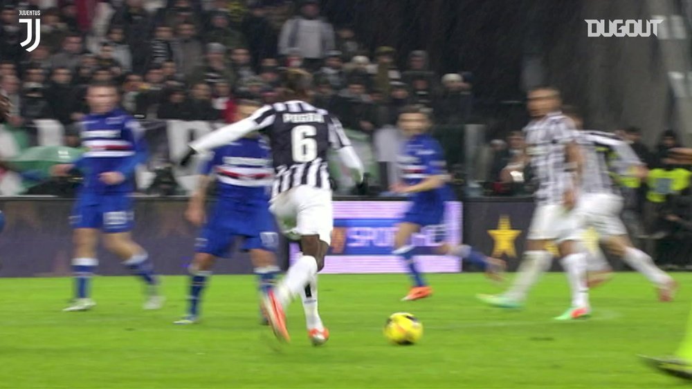 Il goal di Pogba alla Sampdoria. Dugout